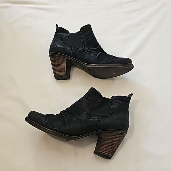 Paul Green black nubuck leather Women’s ankle boots Size UK 4/ US 7.5 - Picture 1 of 10